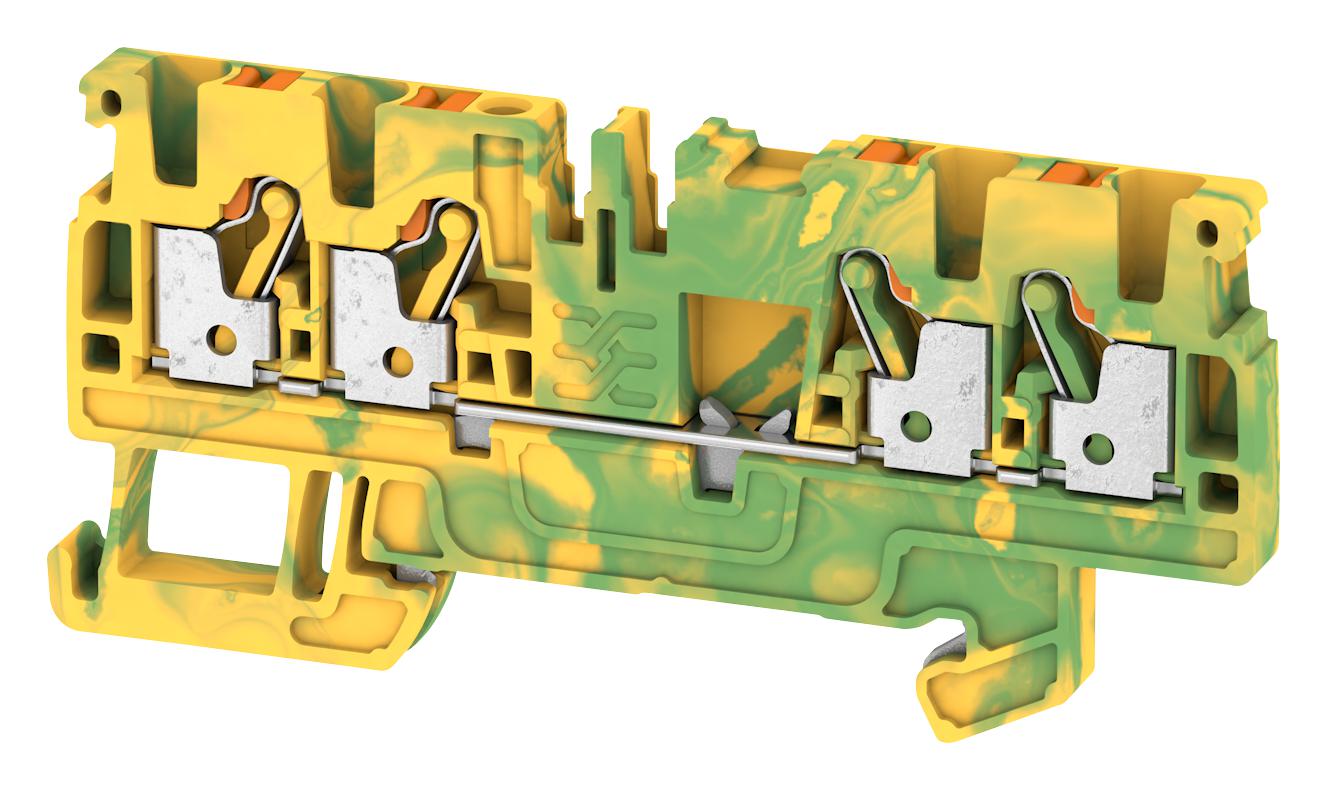 1521540000 Weidmuller DIN Rail Mount Terminal Block 4 Ways 28 AWG