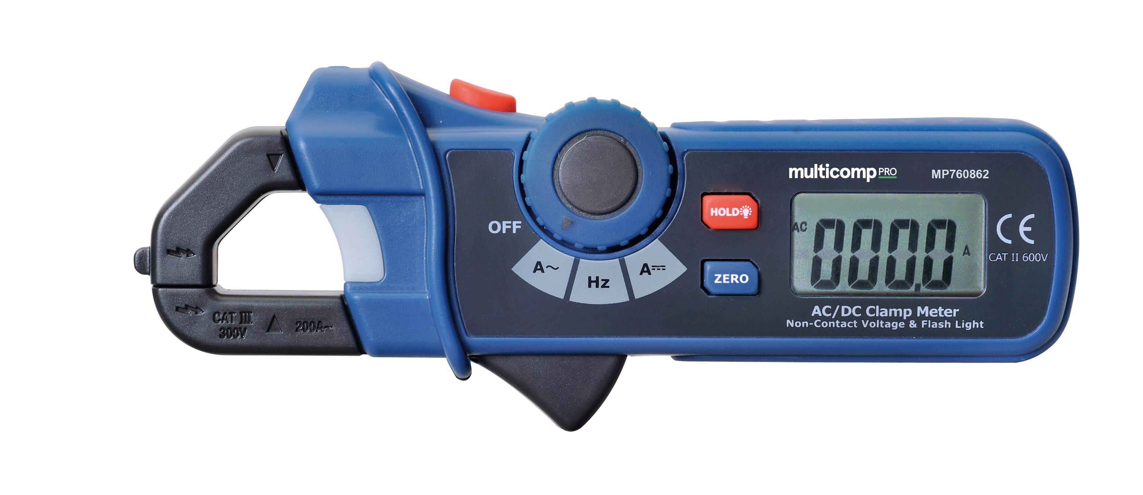 MP760862 Multicomp Pro Clamp Meter AC DC Current AC Voltage