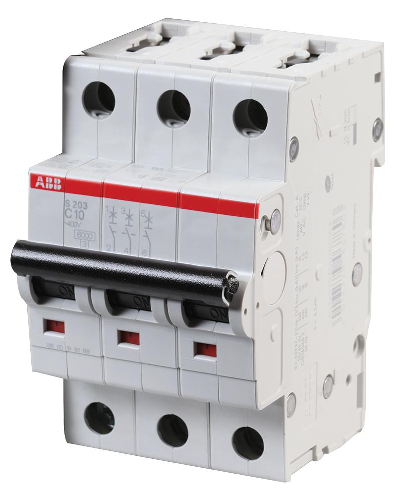 S203 C10 Abb Thermal Magnetic Circuit Breaker Miniature C Curve