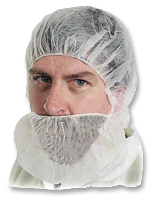 5080001 Superior Cleanroom Products Beard Cover, Pack of 1000, Polypropylene