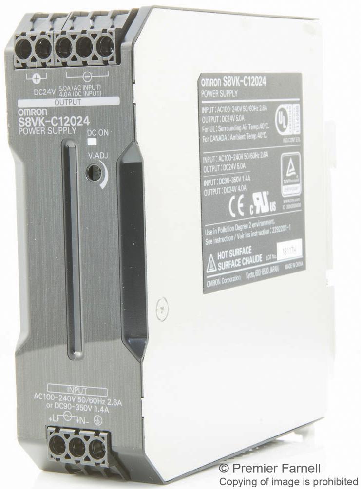 S8VKC12024 Omron AC/DC DIN Rail Power Supply (PSU), ITE, 1 Output