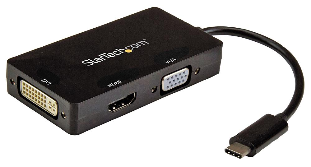 CDPVGDVHDBP - Startech - Adapter, Multiport, USB-C to HDMI/DVI/VGA