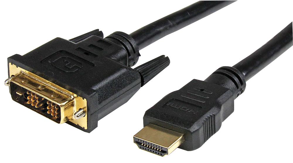 HDDVIMM5M - Startech - Audio / Video Cable Assembly, HDMI Plug, DVI-D Plug