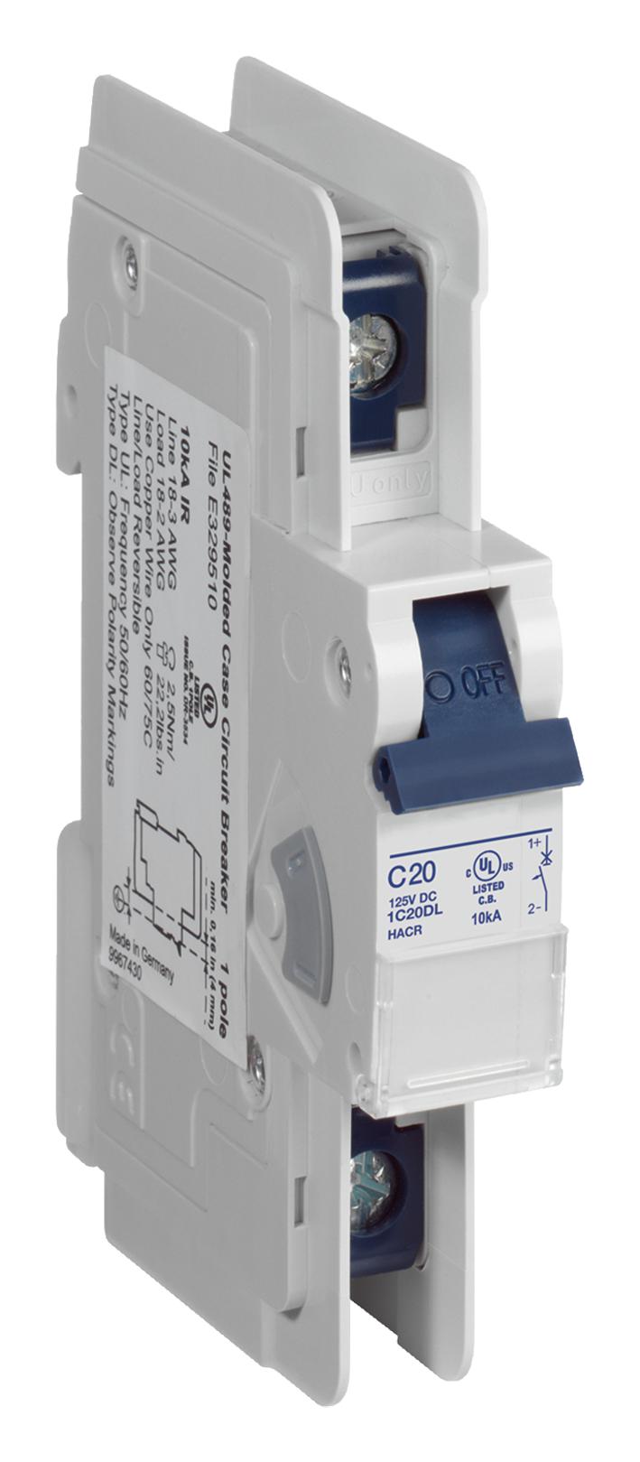 BR1C2AC Weidmuller CIRCUIT BREAKER, THERMAL 1 POLE