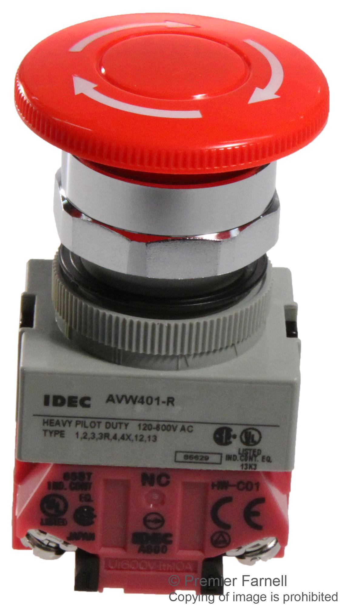 IDEC AVW401 ⌀22mm E-Stop Push Button - Foto 4