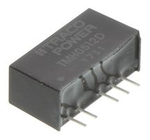 TRACO POWER TMH 0512D Isolated Through Hole DC/DC Converter, Ultraminiature, ITE, SIP, 1:1, 2 W, 2 Output, 12 V