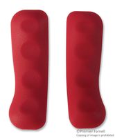 BOX ENCLOSURES 21G-RD Side Grip, Pair, Rubber, Red, 200 Series Small T-Case