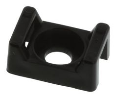 PANDUIT TM2S8-C0 Cable Tie Mount, Cradle, Weather Resistant, Screw, 4.6 mm, Black, Nylon 6.6 (Polyamide 6.6), 16 mm