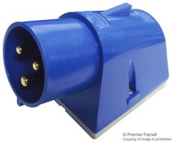 ILME PE3263SMB Pin & Sleeve Connector, 32 A, 240 V, Panel Mount, Inlet, 2P+E, Blue