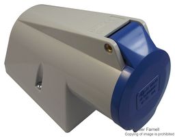 ILME PE3263PPB Pin & Sleeve Connector, 32 A, 240 V, Panel Mount, Outlet, 2P+E, Blue