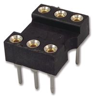 AMP - TE CONNECTIVITY 2-1571551-1 IC & Component Socket, 6 Contacts, DIP Socket, 2.54 mm, 7.62 mm, Beryllium Copper