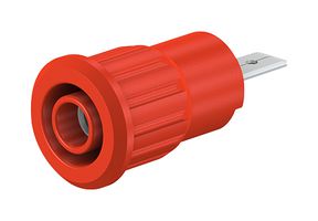 STAUBLI 23.3160-22 Banana Test Connector, 4mm, Receptacle, Panel Mount, 24 A, 1 kV, Nickel Plated Contacts, Red
