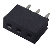 HARWIN M22-7130342 PCB Receptacle, Board-to-Board, 2 mm, 1 Rows, 3 Contacts, Through Hole Mount, M22