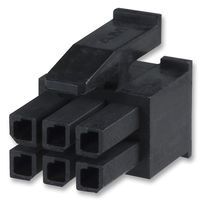 TE CONNECTIVITY - AMP 0-0794617-6 Connector Housing, Micro MATE-N-LOK, Receptacle, 6 Ways, 3 mm