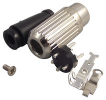 DELTRON COMPONENTS 590-0400 DIN Audio / Video Connector, Locking, 4 Contacts, Plug, Cable Mount, Solder, Silver Plated Contacts