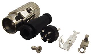 DELTRON COMPONENTS 590-0520 DIN Audio / Video Connector, Locking, 5 Contacts, Plug, Cable Mount, Solder, Silver Plated Contacts