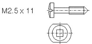 RITTAL 3687050 COLLAR SCREWS, M2.5X11, PK100