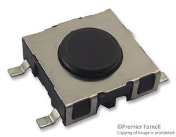 SCHURTER 1241.1600.11 Tactile Switch, SMS Series, Top Actuated, Surface Mount, Round Button, 180 gf, 50mA at 42VDC