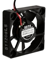 SEPA MFB40H12 DC Axial Fan, 12 V, Square, 40 mm, 10 mm, Ball Bearing, 6.06 CFM