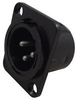PRO SIGNAL PSG01277 XLR Connector, 3 Contacts, Plug, Panel Mount, Silver Plated Contacts, Metal Body