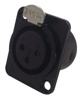 PRO SIGNAL PSG01278 XLR Connector, 3 Contacts, Socket, Panel Mount, Nickel Plated Contacts, Metal Body
