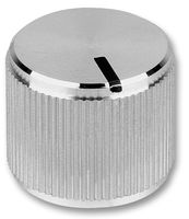 MENTOR 5553.6612 Knob, Round Shaft, 6 mm, Aluminium, Round Knurled with Indicator Line, 20 mm