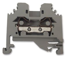 WAGO 281-101 DIN Rail Mount Terminal Block, 2 Ways, 28 AWG, 12 AWG, 4 mm², Clamp, 32 A