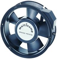 MULTICOMP MC21675 AC Axial Fan, 115V, Circular, 172 mm, 51 mm, Precision Ball Bearing, 239 CFM