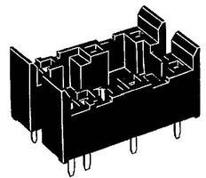 OMRON ELECTRONIC COMPONENTS P6C-08P Relay Socket, Through Hole, Quick Connect, 8 Pins, 5 A