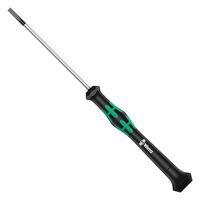 WERA 118010 Screwdriver, Slotted, Precision, 80 mm Blade, 3 mm Tip, 177 mm Overall