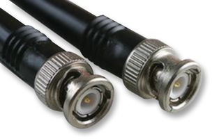 RADIALL R284C0351022 RF / Coaxial Cable Assembly, 9.8 ft, 3 m, KX6A, BNC Straight Plug, BNC Straight Plug, 75 ohm