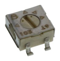 BOURNS 3314G-1-103E Trimmer, Single Turn, Cermet, Top Adjust, 10 kohm, Surface Mount, 1 Turns