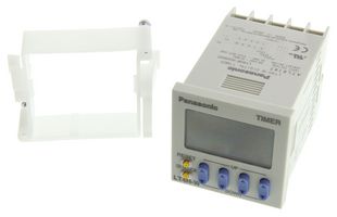PANASONIC LT4HW-AC240VS Timer, LT4HW Series, 8 Ranges, 0.01 s to 9999 h, 1 Changeover Relay Output, 240 VAC, Screw