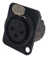 NEUTRIK NC3FD-LX-BAG XLR Connector, 3 Contacts, Socket, Panel Mount, Silver Plated Contacts, Metal Body, DLX