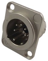NEUTRIK NC5MD-LX XLR Connector, 5 Contacts, Plug, Panel Mount, Silver Plated Contacts, Metal Body, DLX