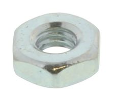 TR FASTENINGS M2.5- HFST-Z100- Hexagon Full Nut, DIN 934, M2.5 Thread, Steel 6, Zinc / Clear Cr3