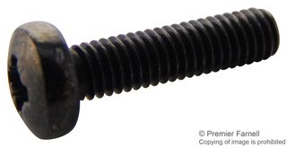 TR FASTENINGS M312 PRSTMCB100- Machine Screw, M3, 12 mm, Steel, Chemically Blackened, Pan Head Pozidriv