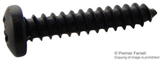 TR FASTENINGS N60.750 PRSTABB100- Screw, Self-Tapping, No.6, 19 mm, Chemically Blackened, Steel, Pan Head Pozidriv