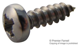 TR FASTENINGS N40.375 PRA2ABS100- Screw, Self-Tapping, No.4, 9.5 mm, Stainless Steel A2, Pan Head Pozidriv
