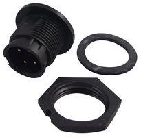 SWITCHCRAFT/CONXALL 7282-4PG-300 Circular Connector, Sealed Circular Connector, Mini-Con-X Series, Panel Mount Plug, 4 Contacts