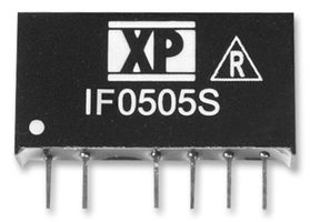 XP POWER IF1212S Isolated Through Hole DC/DC Converter, Regulated, ITE, SIP, 1:1, 1 W, 1 Output, 12 V