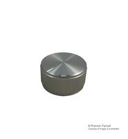 MULTICOMP 061-6008 Knob, Round Shaft, 6.35 mm, Aluminium, Round with Top Indicator Line, 31.8 mm, 061-6005-8 Series