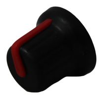 MULTICOMP CR-BA-1C6-180D Knob, D Shaft, 6 mm, Plastic, Round with Indicator Line, 15.7 mm, CRBA