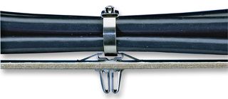 PANDUIT MPWM-H56-Q Cable Tie Mount, Push Winged, Push Barb, 8 mm, Silver, Stainless Steel, 24.7 mm, 7.3 mm