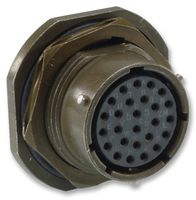 ITT CANNON KPT07E14-15S Circular Connector, KPT Series, MIL-DTL-26482 Series I, Jam Nut Receptacle, 15 Contacts