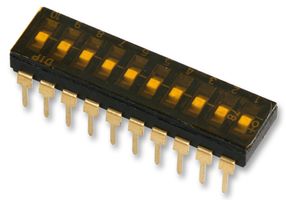 MULTICOMP PRO MCTIIR-10-T DIP / SIP Switch, 10 Circuits, Slide, Through Hole, SPDT, 24 V, 25 mA