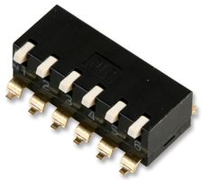 MULTICOMP PRO MCEPM-06 DIP / SIP Switch, 6 Circuits, Piano Key, Surface Mount, SPST, 24 V, 25 mA