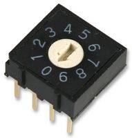 MULTICOMP PRO MCRH4AF-10R Rotary Coded Switch, Through Hole, 10 Position, 24 VDC, BCD, 25 mA