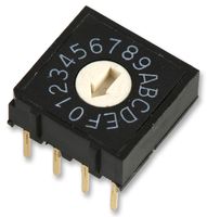 MULTICOMP PRO MCRH4AF-16R Rotary Coded Switch, Through Hole, 16 Position, 24 VDC, Hexadecimal, 25 mA