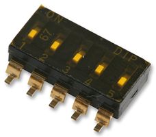 MULTICOMP PRO MCEMR-05-T DIP / SIP Switch, 5 Circuits, Slide, Surface Mount, SPST, 24 V, 25 mA